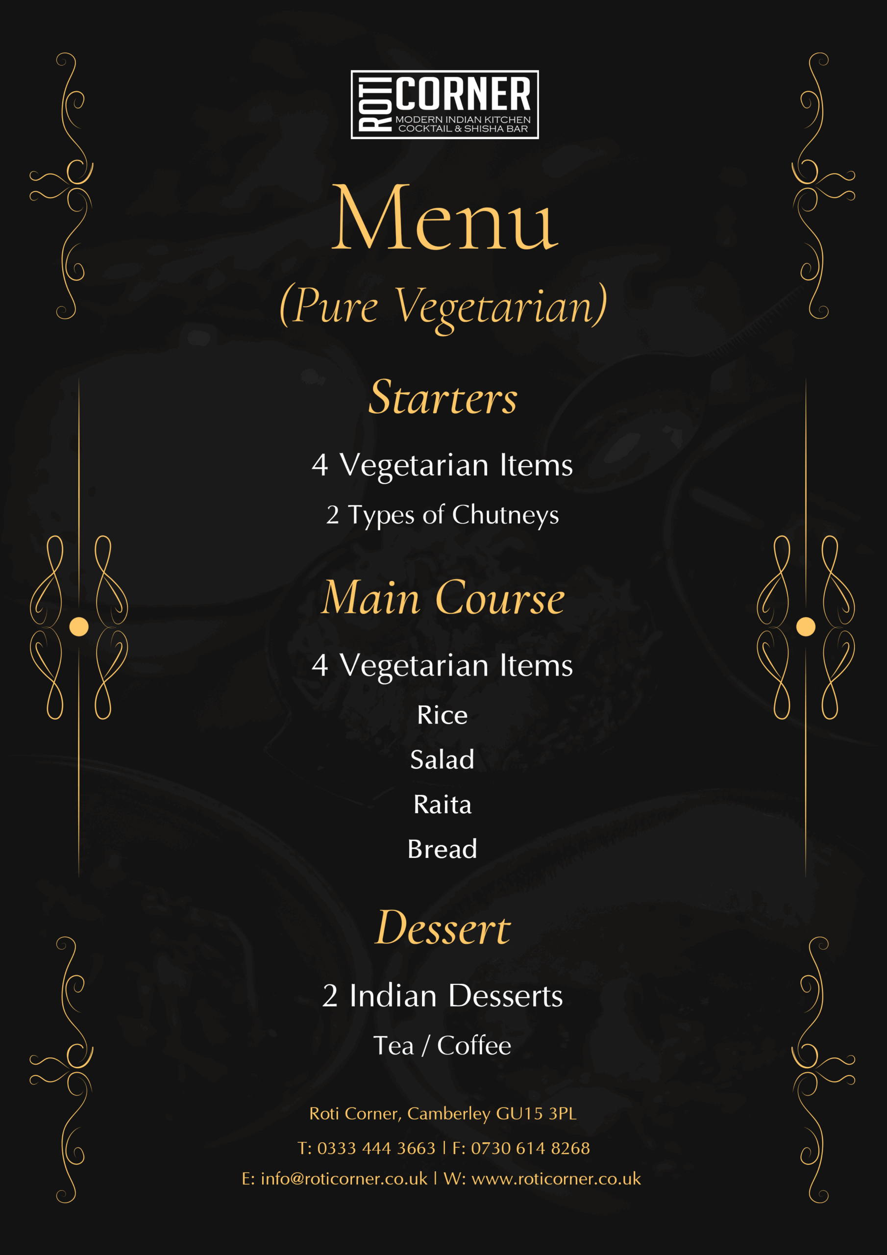 Catering Menu 3 Indian Kitchen, Cocktail & Shisha Lounge Catering menu 1