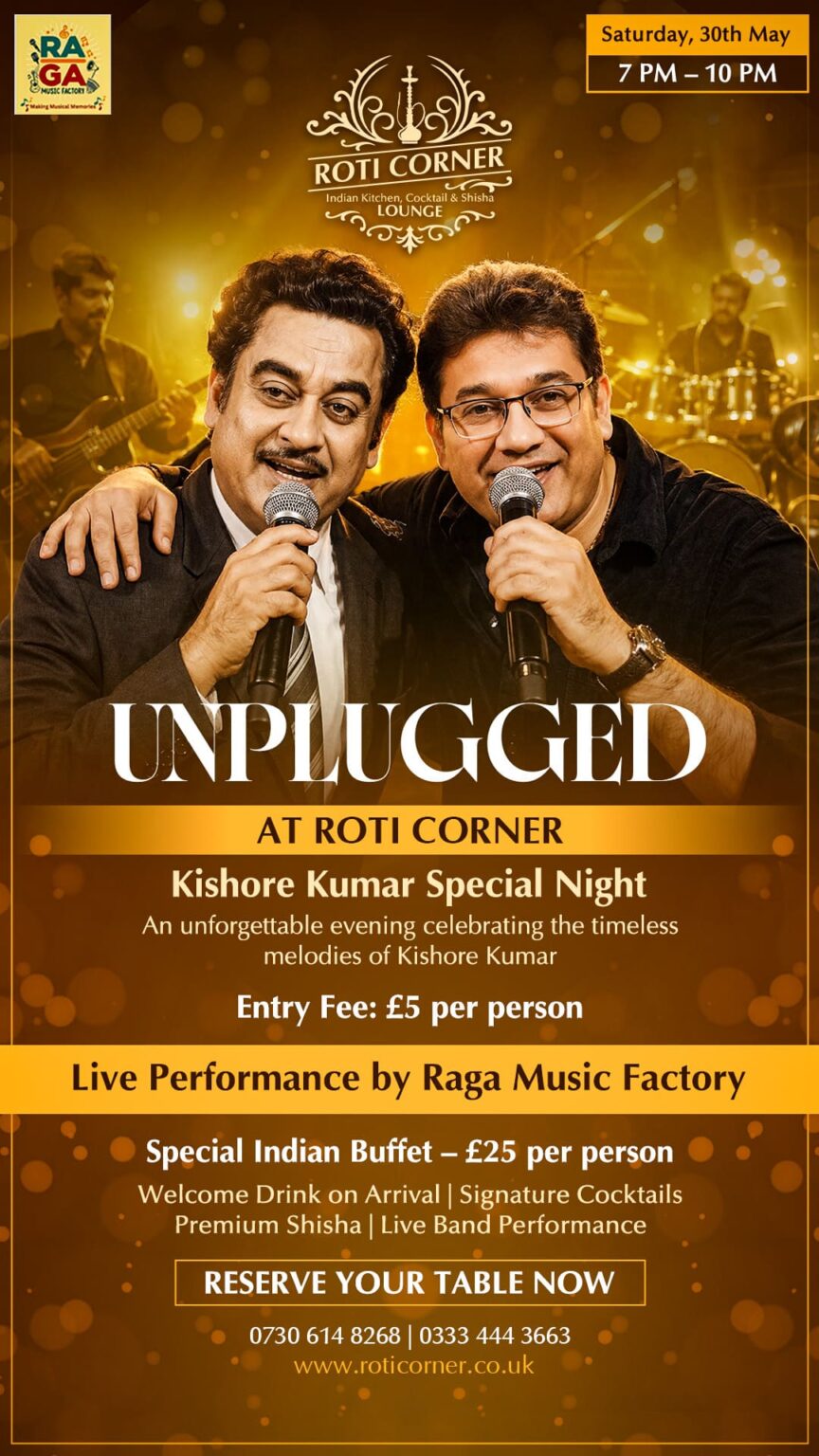 Unplugged Night live music event at Roti Corner Camberley