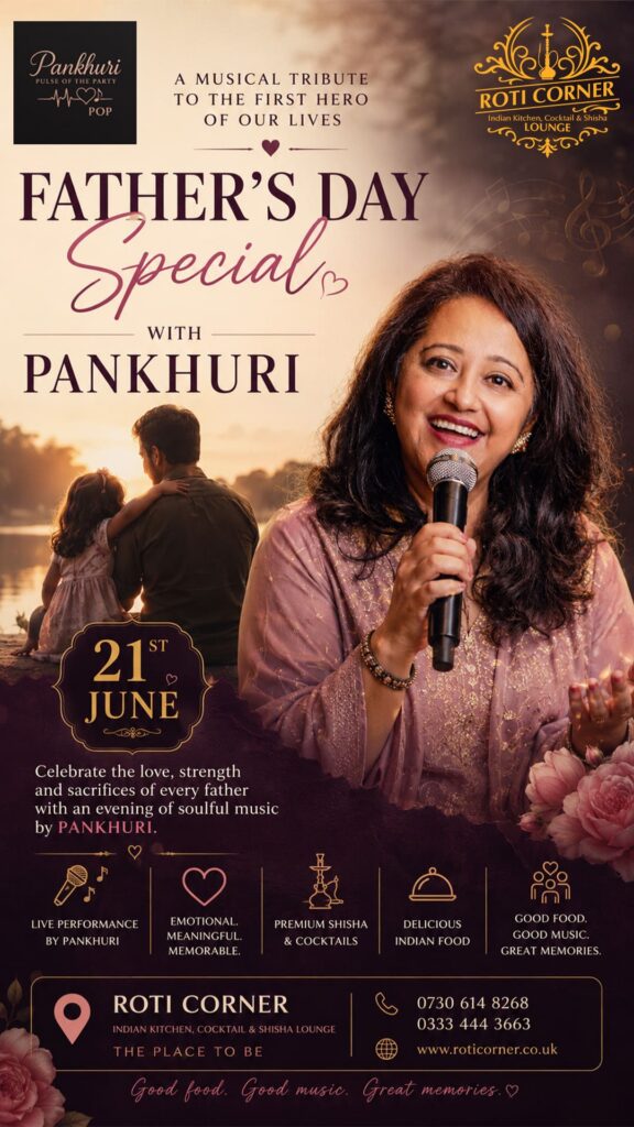 Father’s Day Special live music event with Pankhuri at Roti Corner Camberley